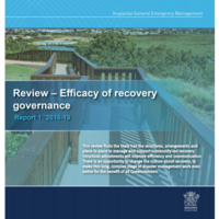 Efficacy of Recovery Governance Review cover